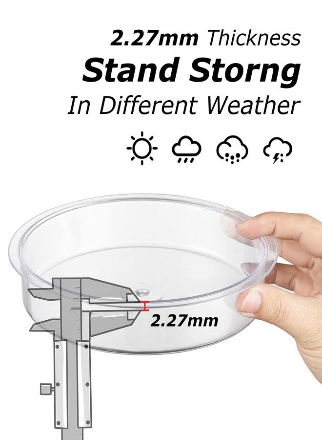 iBorn Plastic Bird Bath Bowl for Outside on Ground,Bird Water Dish Repalcement,Indoor/Outdoor Ground Bowl 6.78inch,2 Pack - Image 4