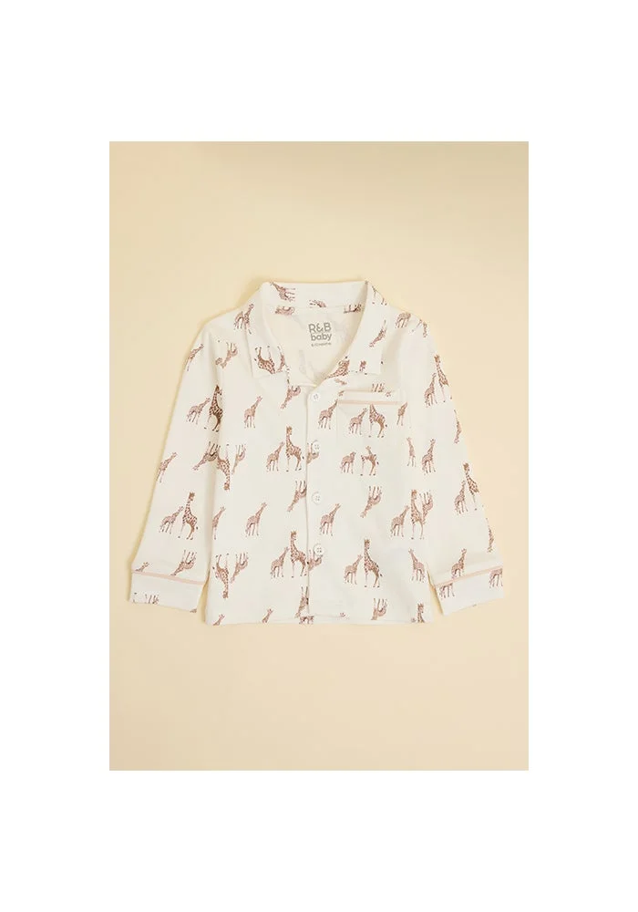 أر أند بي Printed Shirt and Pants Set
