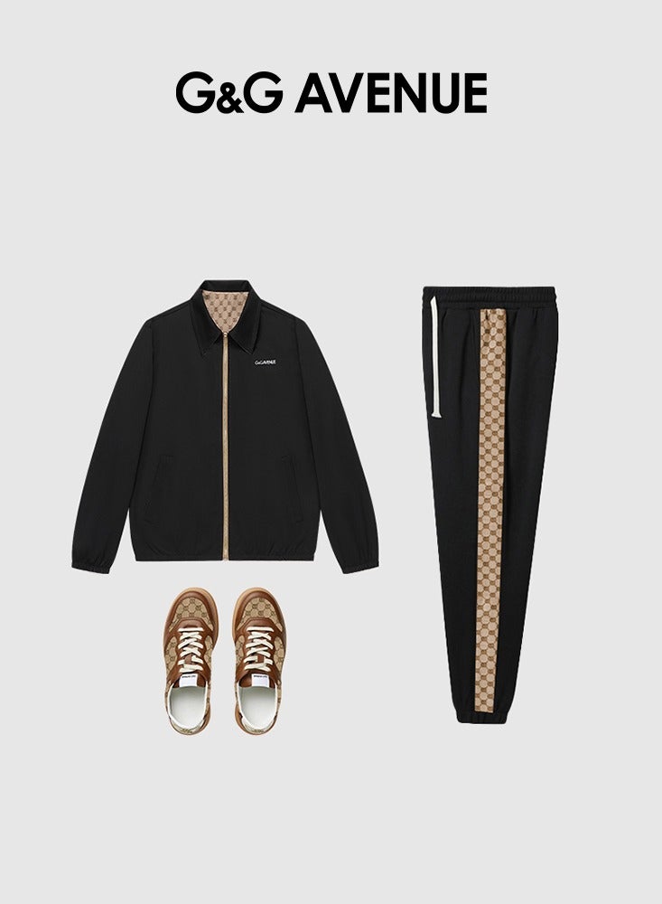 G&G AVENUE Spring and Autumn mens front zipper golf jacket oversized casual high neck jacket with pockets suitable for fashionable office double sided - Image 4