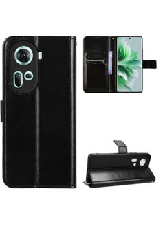 ماركة غير محددة حافظة هاتف لهاتف OPPO Reno 11 5G PU حافظة هاتف مغناطيسية للأعمال حافظة أنيقة مع فتحة للبطاقة وحامل لهاتف OPPO Reno 11 5G  - Image 1