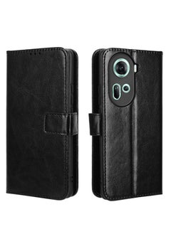 ماركة غير محددة حافظة هاتف لهاتف OPPO Reno 11 5G PU حافظة هاتف مغناطيسية للأعمال حافظة أنيقة مع فتحة للبطاقة وحامل لهاتف OPPO Reno 11 5G  - Image 2