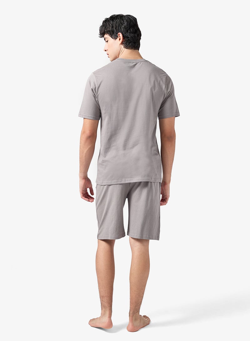 سفنتي فايف طقم بيجامة تي شيرت وشورت - Image 3