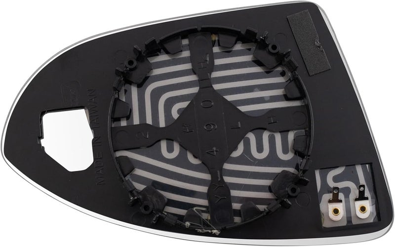 TRQ Driver Side Mirror Glass Heated Snap On Compatible with 2015-2021 Volkswagen Golf GTI 2015-2019 Golf R VW1324117 VW1324121 - Image 5