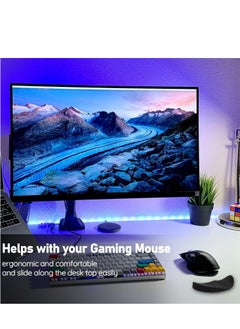 Oasisgalore 2 Pack Ergonomic Mouse Pads with Wrist Rests, Black+Grey, Smooth Gliding Surface.  - Image 4