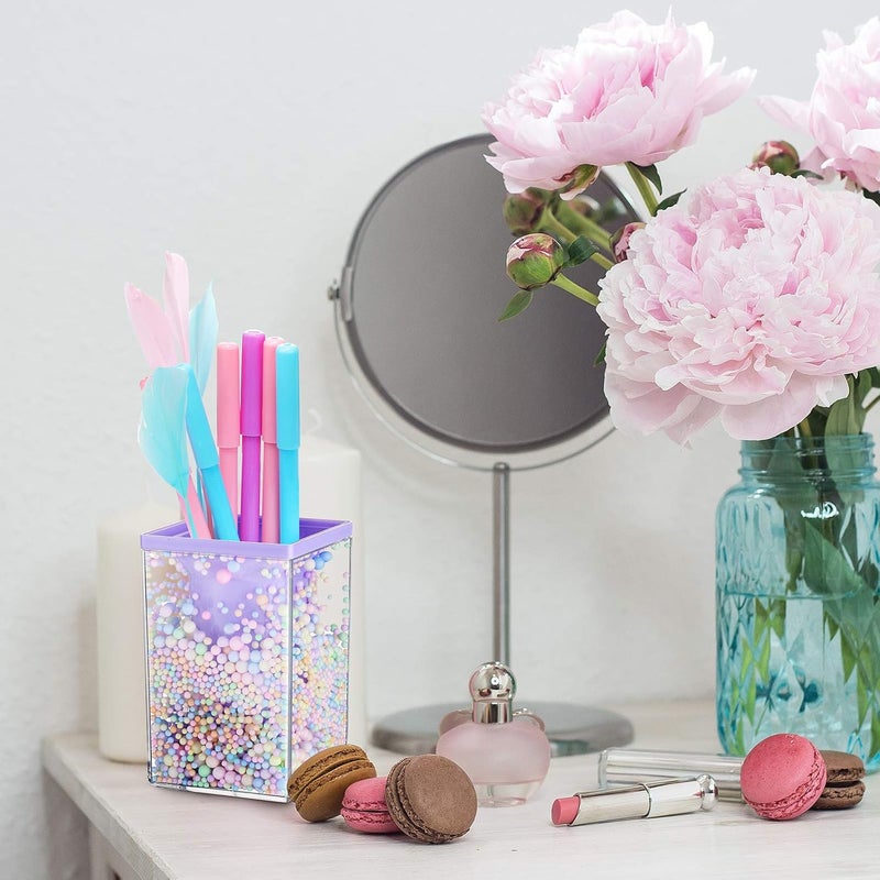 Outus 4 Pieces Cute Pen Holder Bubble Pencil Cup for Kids Kawaii Pencil Holder Desktop Stationery Organizer Makeup Brush Storage Holder for Teen Girls Desk Accessories, 4 Colors - Image 5
