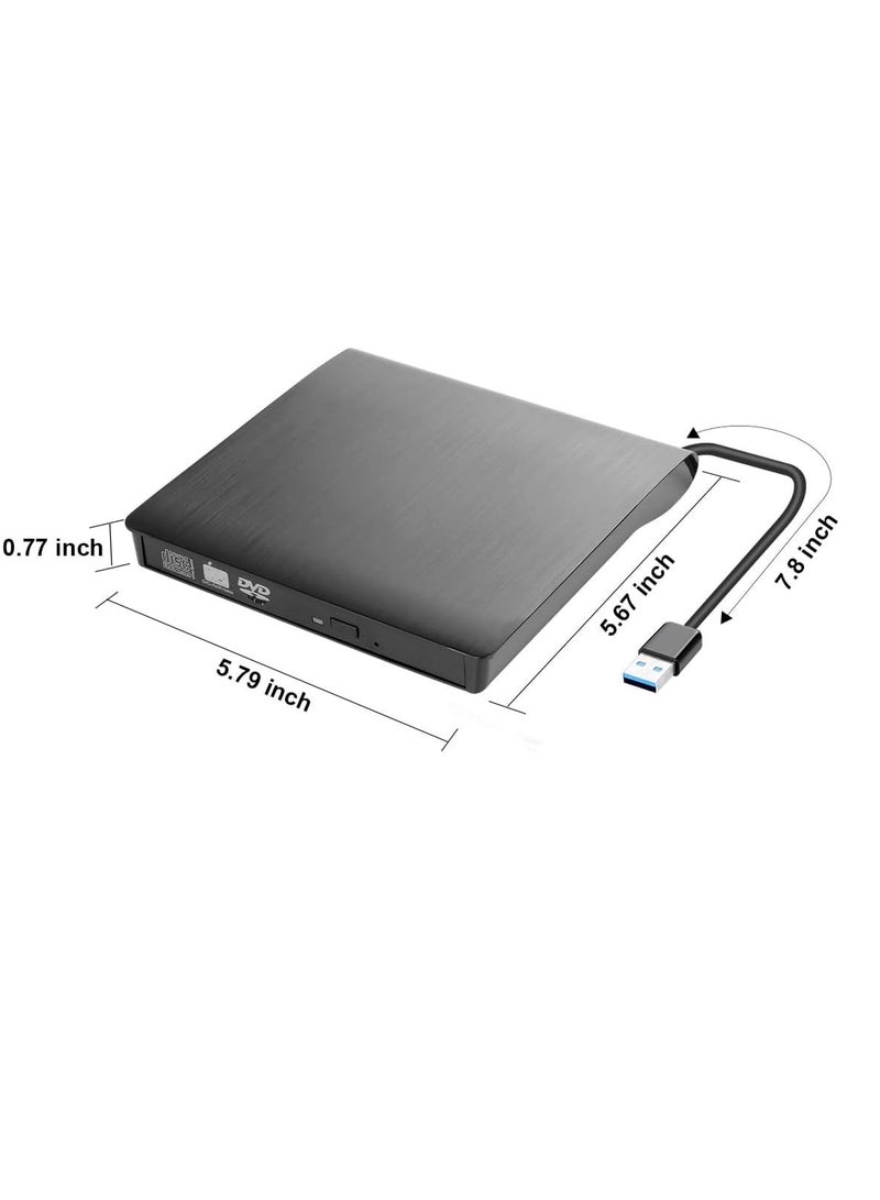 Portable External CD/DVD Drive – USB 3.0, High-Speed Data Transfer, Compatible with Laptops & PCs - Image 1