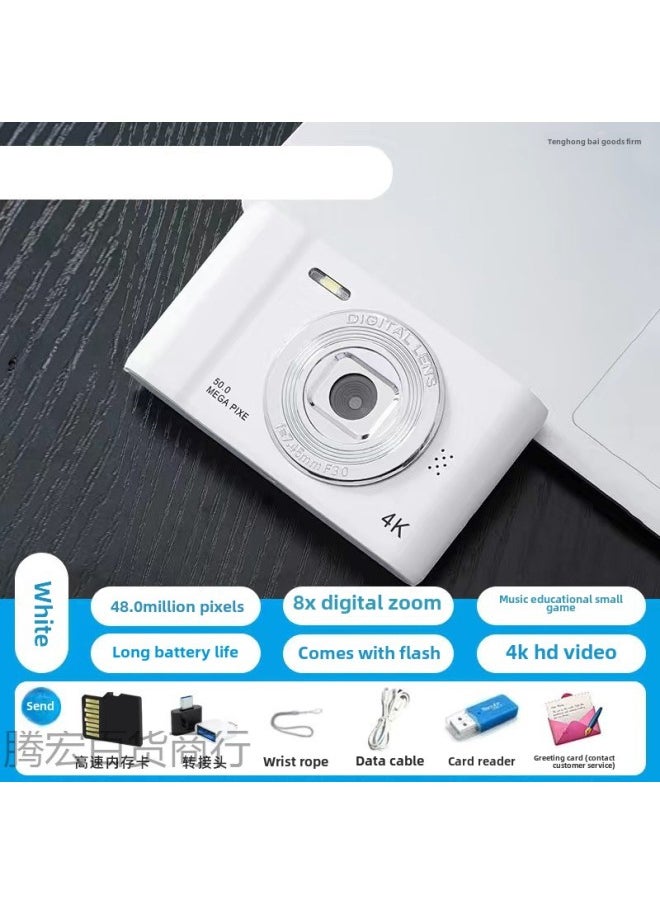 Generic - Campus Retro Student Party Camera HD Digital Camera Entry-level Card Machine Portable Photo Wholesale-Body Color:Ultimate Version  16g★Hd Dual Camera 5000w★Comes With Flash - Image 1