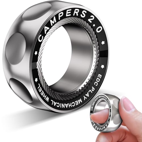 INNÃ”PLUS Upgrade Fidget Spinner for Stress Relief,Magnetic Fidget Spinner Rings with Rotating Sounds/Anti-Slip,Stainless Steel Ring Toy Stress Anxiety ADHD Relief Tool, Gifts for Adults and Teens - Image 1