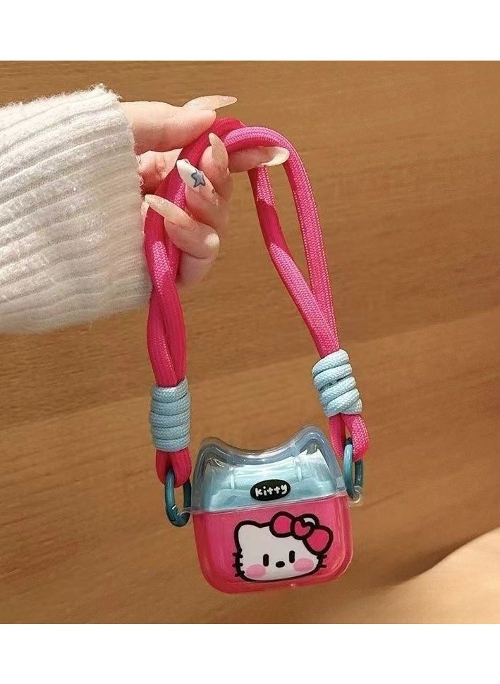 EBMINI Cute Cat Ear Portable Hanging Rope Suitable For Apple Bluetooth Earphone Protective Case 