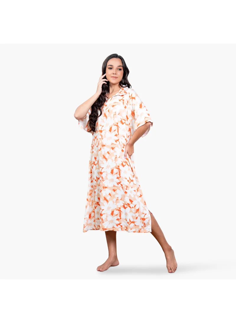 أدريا Aadaraya All-Over Floral Print Sleepshirt