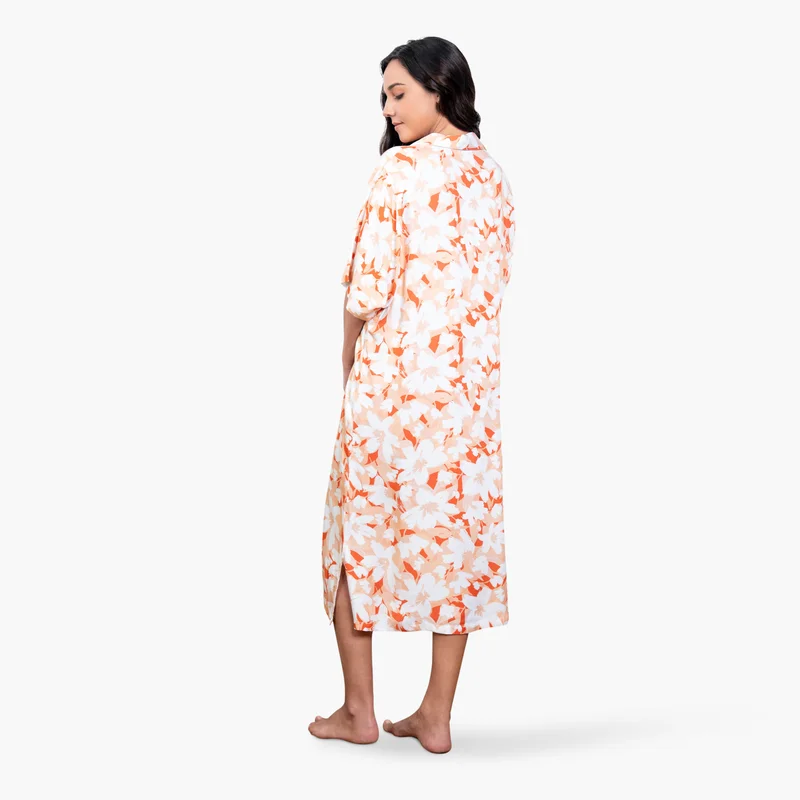 Aadaraya Aadaraya All-Over Floral Print Sleepshirt