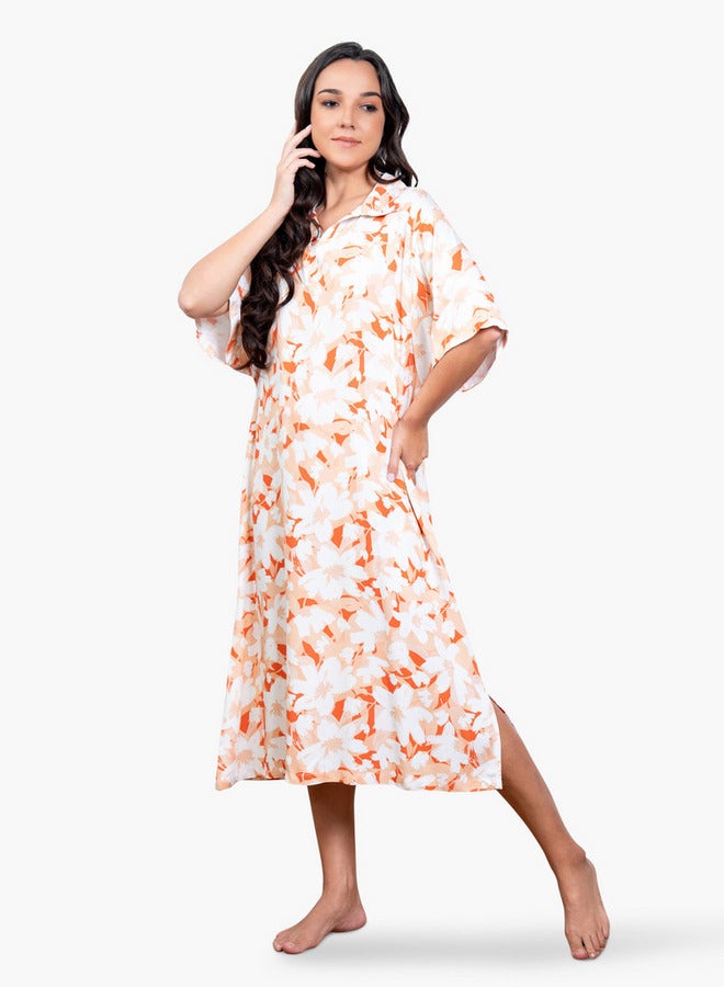 Aadaraya All-Over Floral Print Sleepshirt - Image 1