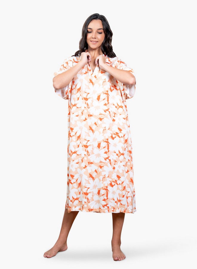 Aadaraya All-Over Floral Print Sleepshirt - Image 2