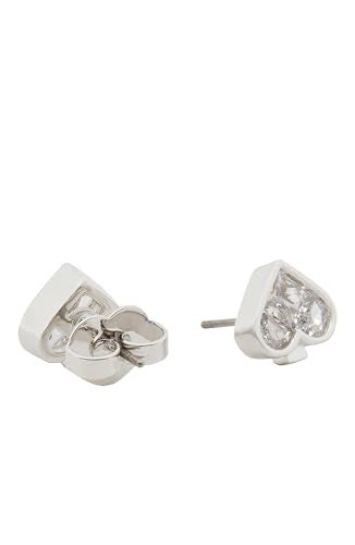 kate spade new york So Spade Studs, Clear/Silver, One Size - Image 2