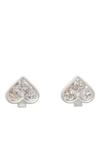 kate spade new york So Spade Studs, Clear/Silver, One Size - Image 5