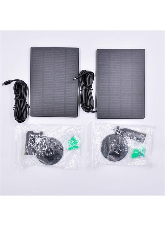 StartVision - Solar Panel for Wireless Outdoor Security Camera,Compatible with DC 5V Rechargeable Battary Powered Surveillance Camera, Continuously Power for Outdoor Security Camera,5V 3.5W Micro USB Port（2 Pack） - Image 1
