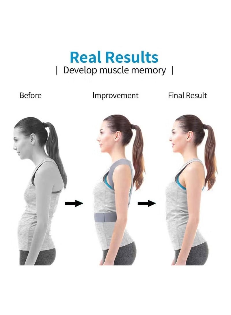 Posture Corrector for Men and Women FDA Approved Adjustable Upper Back Brace for Support and Spinal Alignment, Providing Shoulder-Neck-Back Pain Relief(Large) - Image 2