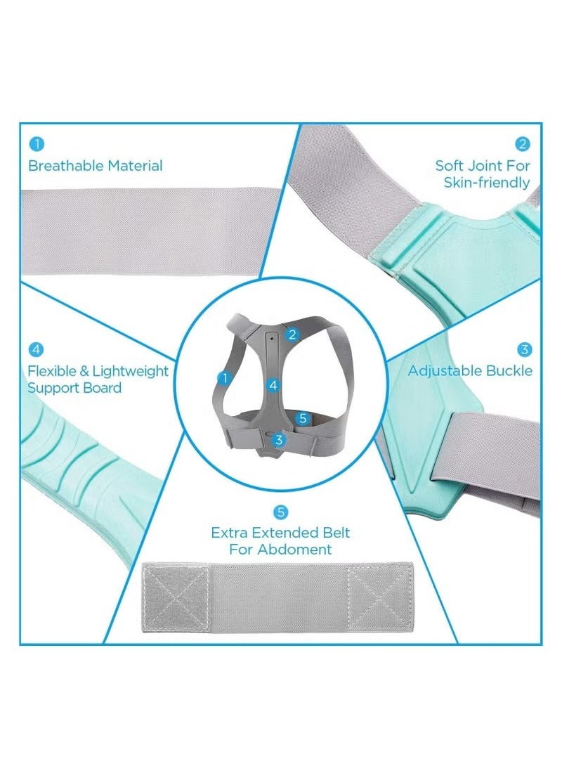 Posture Corrector for Men and Women FDA Approved Adjustable Upper Back Brace for Support and Spinal Alignment, Providing Shoulder-Neck-Back Pain Relief(Large) - Image 4