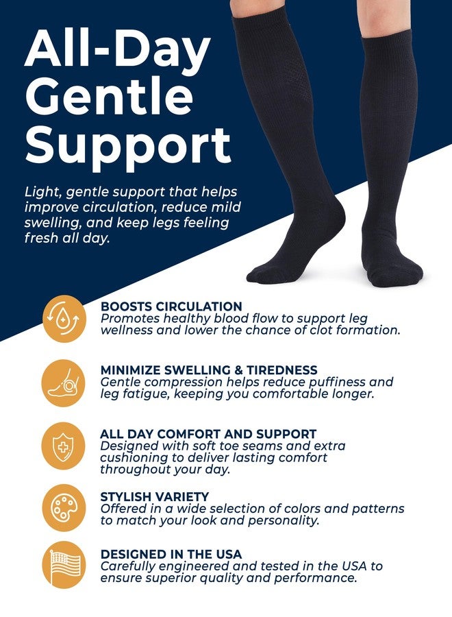 Pembrook Compression Socks for Men - 3 Pack | Graduated Compression Travel, Athletic, Work Socks | Support Socks for Men Black - Image 2