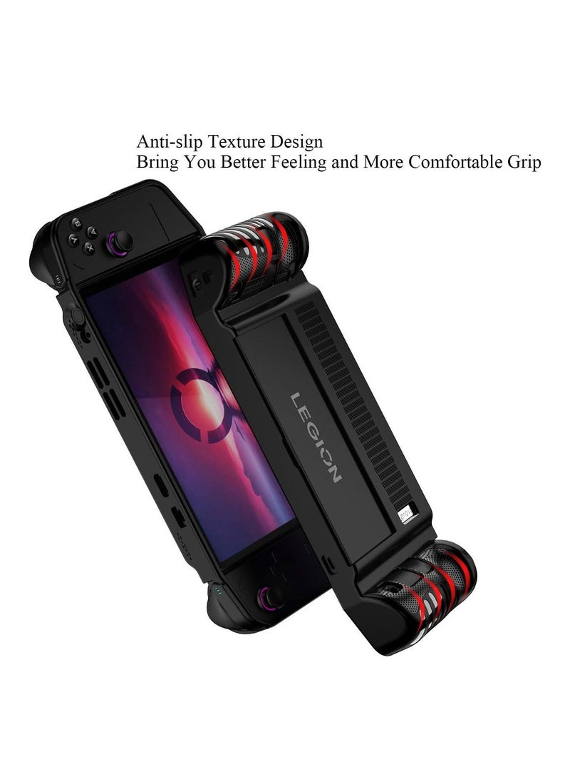 Generic Protective Case Fit for Lenovo Legion Go 8.8", 2023 Release Handheld Game Console, Skin Full Body Soft TPU Drop-Proof Protector Cover Slim Case with Shockproof, Anti-Collision, Non-Slip (Black)  - Image 4