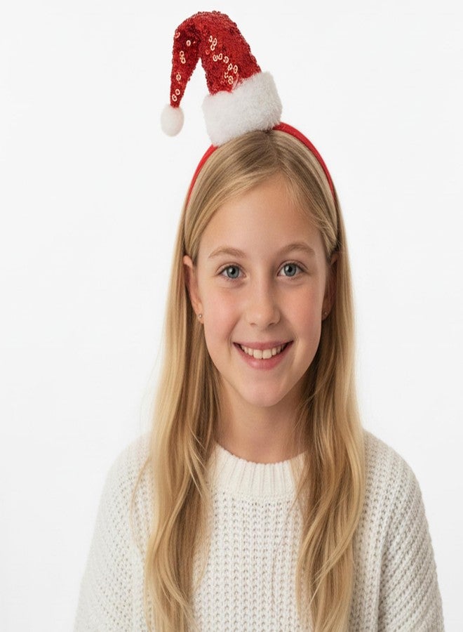 ForBaysy Christmas Hat Headbands For Women and Girls Santa Xmas Hat For Christmas Party Decoration Headwear - Image 2