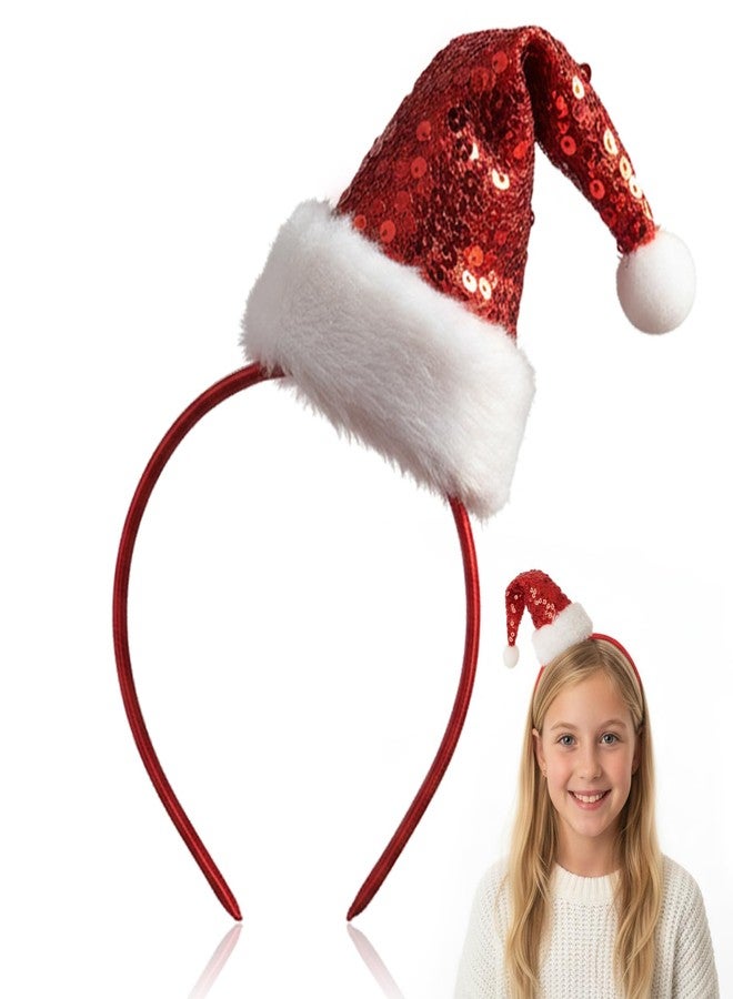 ForBaysy Christmas Hat Headbands For Women and Girls Santa Xmas Hat For Christmas Party Decoration Headwear - Image 1