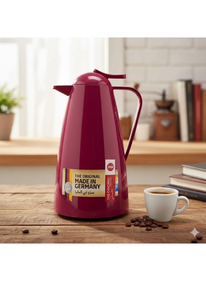 إمزا 🔴 ترمس إمزا الأصلي الألماني 1 لتر – لون عنابي فاخر 🇩🇪✨ - Image 1