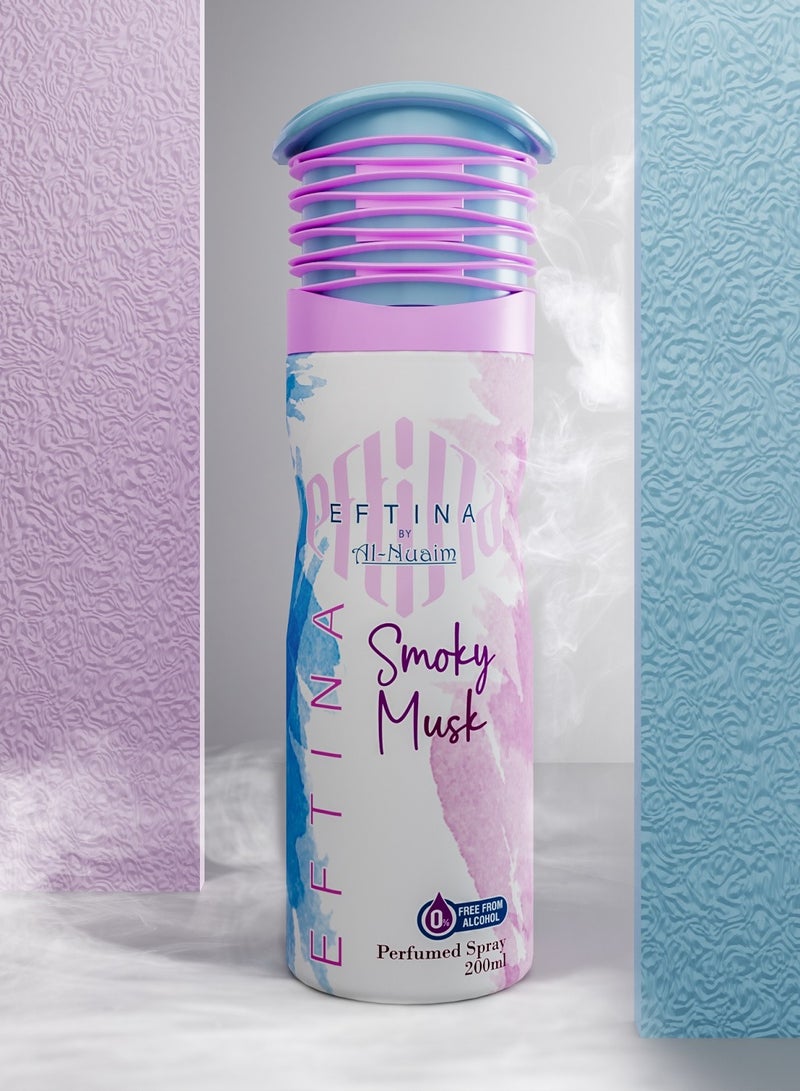 Al Nuaim Smoky Musk Alcohol-Free Deodorant for Men and Women - 200ml | Long-Lasting Body Spray - Image 4