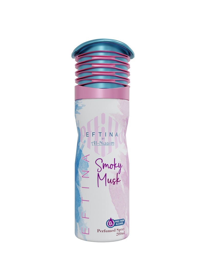 Al Nuaim Smoky Musk Alcohol-Free Deodorant for Men and Women - 200ml | Long-Lasting Body Spray - Image 1