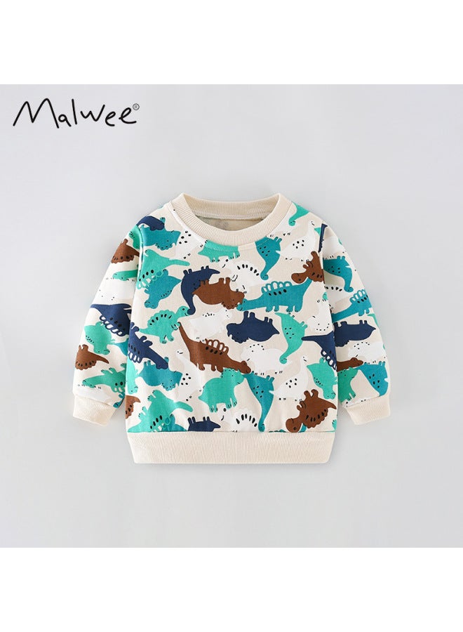 Malwee Kids Hoodie Autumn New Arrival European And American Toddler Casual Long Sleeve Base Shirt Stylish Children's Top