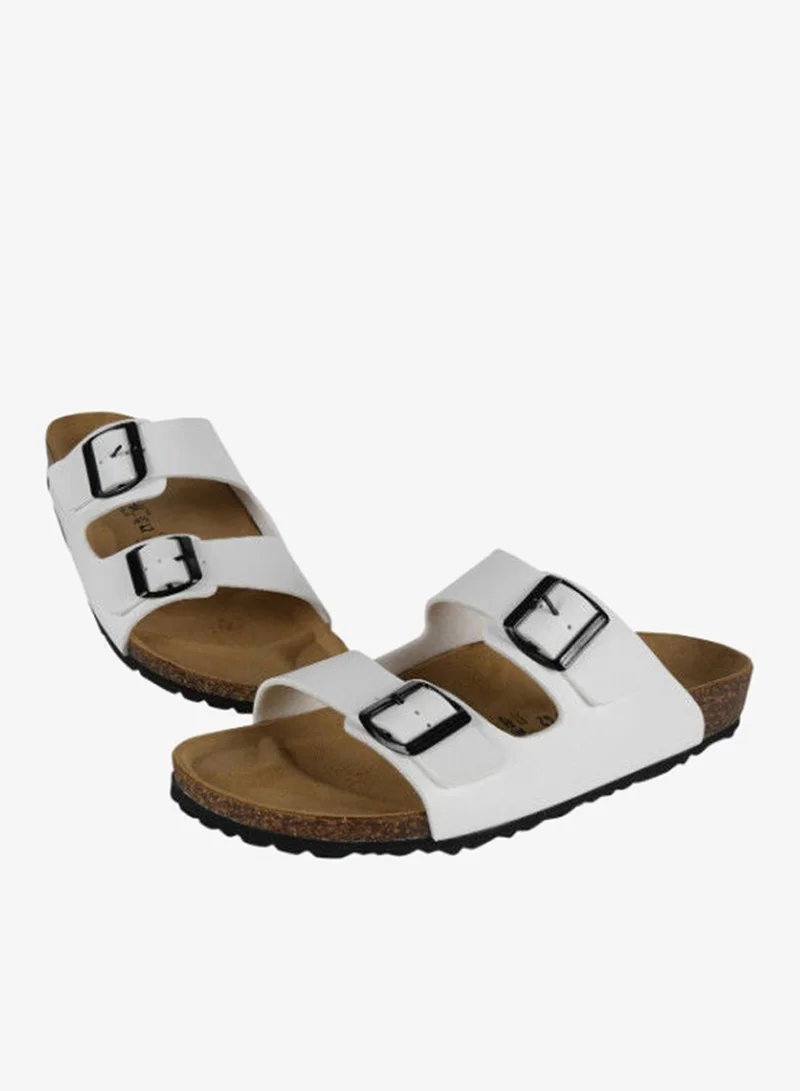 BiOCHIC Biochic Mens Double Strap Sandals 012-377 1800PR-White
