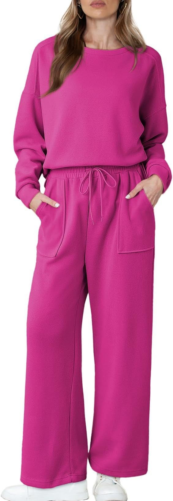 2024 Cross-border European and American Foreign Trade Womens Two-piece Long-sleeved Jacket Casual Elite Waist Wide-leg Pocket Trousers suit Apricot - Image 2