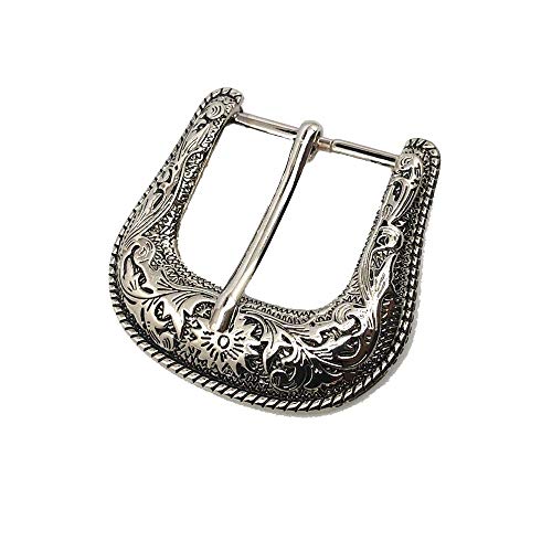 ToSSme Western Cowboy Buckle 38MM Antique Silver Belt Buckle Set 1.1/2" Wide Men's Buckle - Image 3