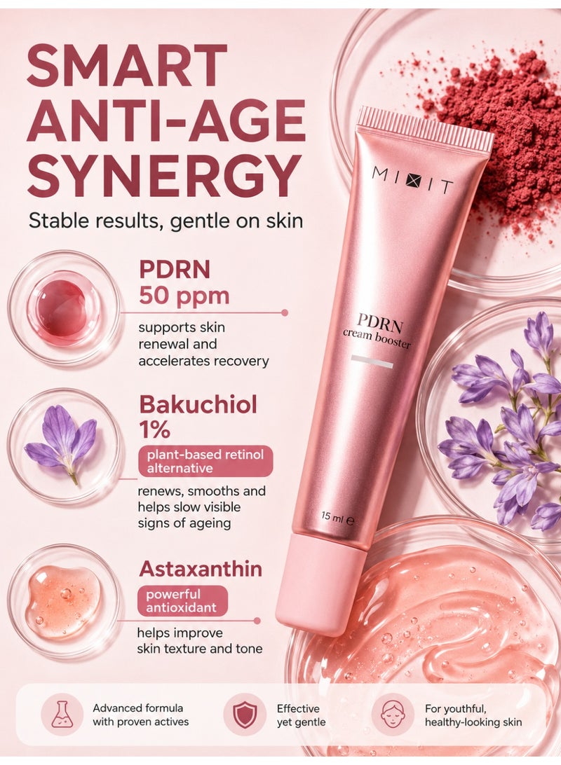 MIXIT PDRN Lifting Cream-Booster with Bakuchiol & Astaxanthin for Firming & Lifting, 15ml - Image 5