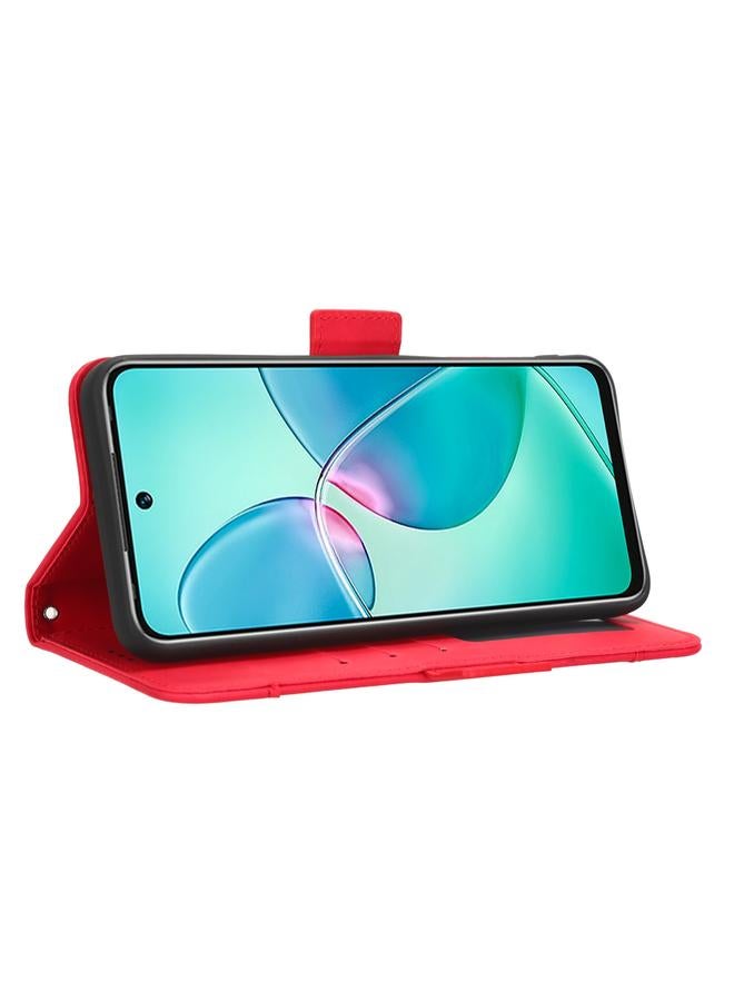 S-TOP Case For Infinix Note 12i Skin Feel Calf Texture Card Slots Leather Phone Case - Image 4