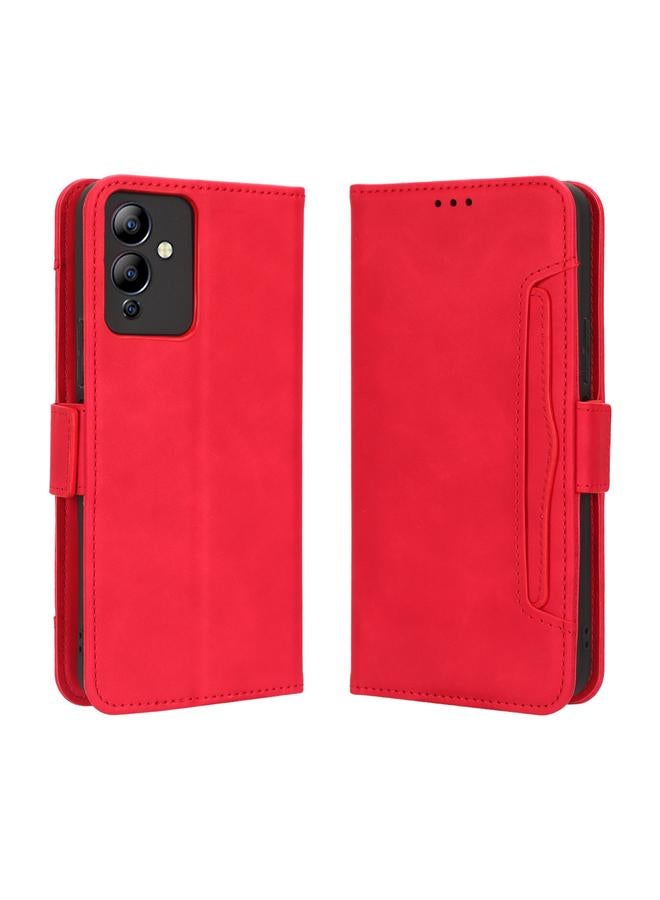 S-TOP Case For Infinix Note 12i Skin Feel Calf Texture Card Slots Leather Phone Case - Image 2