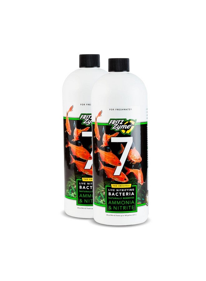 Fritz Aquatics Fritzzyme 7 Live Nitrifying Bacteria Naturally Removes Amonia & Nitrite For Freshwater Fish (32Ounce | 2Pack) - Image 1