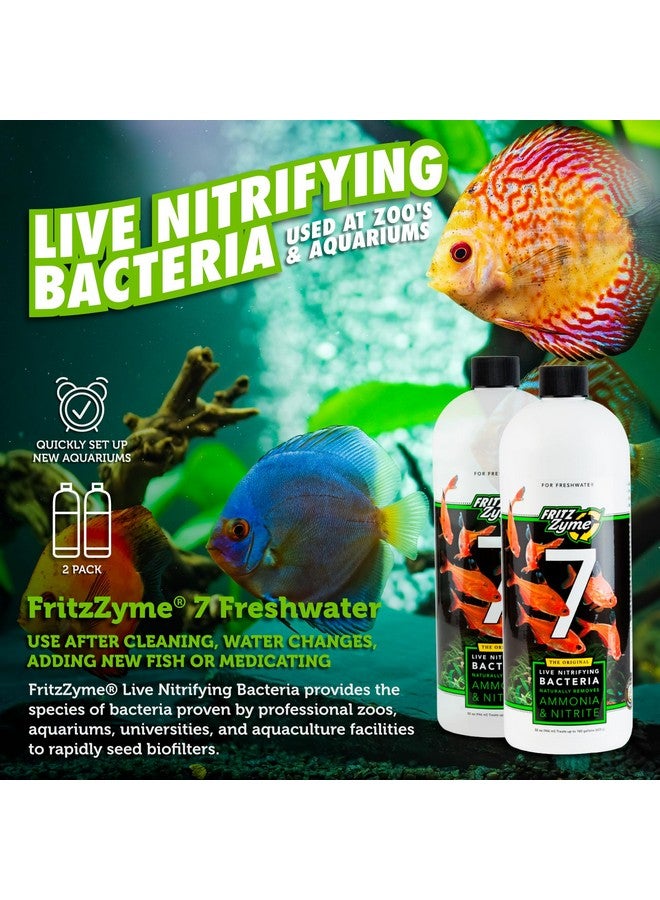Fritz Aquatics Fritzzyme 7 Live Nitrifying Bacteria Naturally Removes Amonia & Nitrite For Freshwater Fish (32Ounce | 2Pack) - Image 4