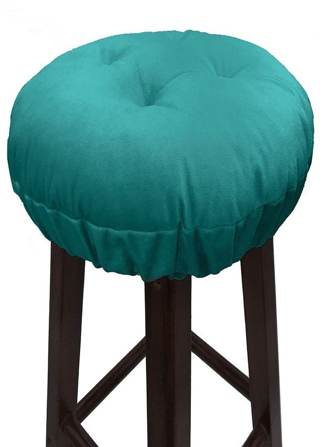 Augld 2 Pack Bar Stool Cushions with Elastic Band Stool Cover 12 Inch Teal - Image 3