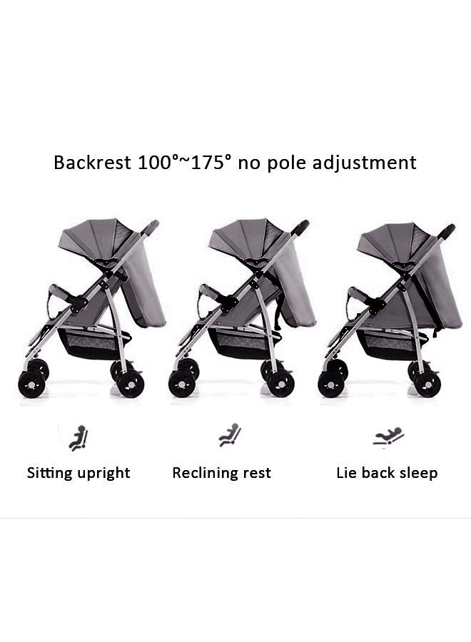 كيديليو عربة أطفال خفيفة الوزن للسفر مع ركوب أكثر سلاسة وطي مدمج وسلة تخزين كبيرة جدًا باللون الرمادي - Image 2