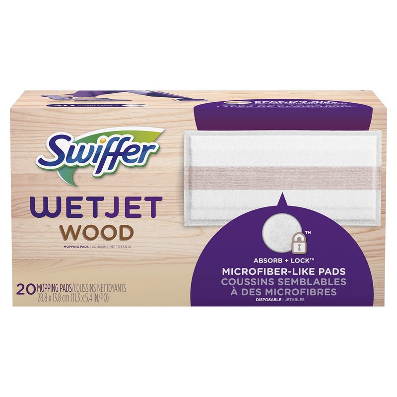 Swiffer WetJet Mops for Floor Cleaning, Hardwood Floor Cleaner Spray Mop Pad Refill, 20 Count - Image 1