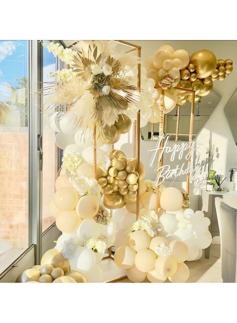 Sand White Balloon Arch Kit,106Pcs White Sand and Gold Balloon Garland Kit with Nude Balloon,Cream Balloon,White Gold Balloon Arch for Birthday Party Decoration,Baby Shower,Boho Wedding,Anniversary - Image 2