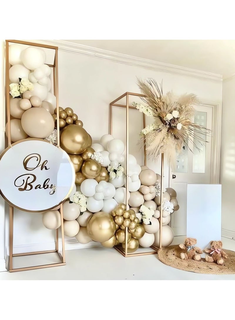 Sand White Balloon Arch Kit,106Pcs White Sand and Gold Balloon Garland Kit with Nude Balloon,Cream Balloon,White Gold Balloon Arch for Birthday Party Decoration,Baby Shower,Boho Wedding,Anniversary - Image 4