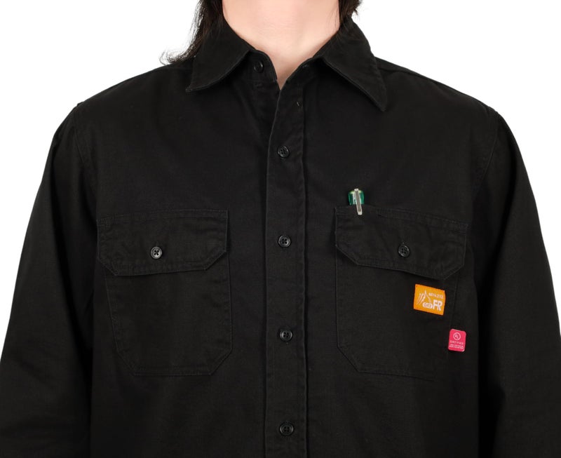 Titicaca FR Shirt Flame Resistant Work Shirt Men's Cotton 7.5oz Black Welder Shirt - Image 4