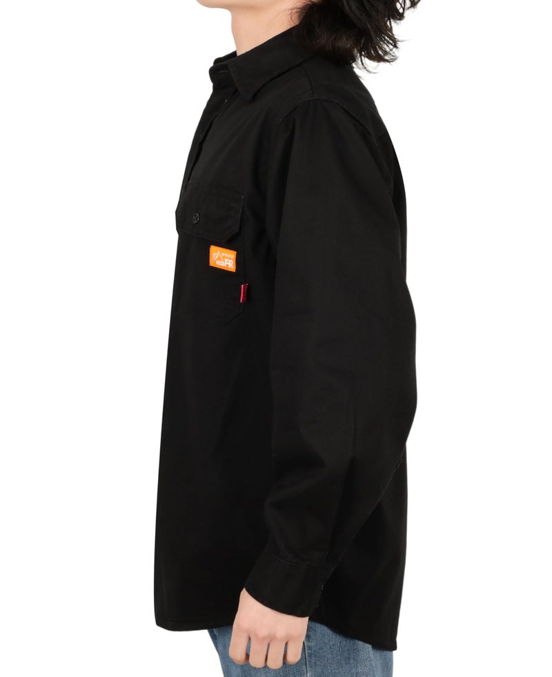 Titicaca FR Shirt Flame Resistant Work Shirt Men's Cotton 7.5oz Black Welder Shirt - Image 2
