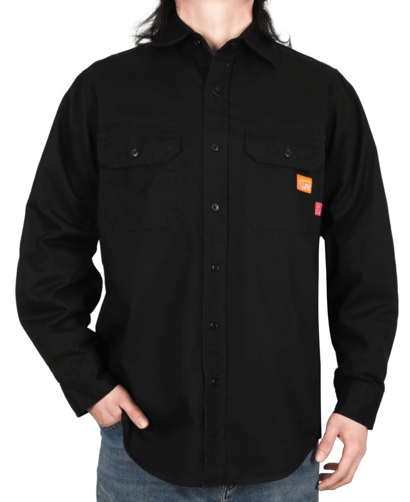 Titicaca FR Shirt Flame Resistant Work Shirt Men's Cotton 7.5oz Black Welder Shirt - Image 1