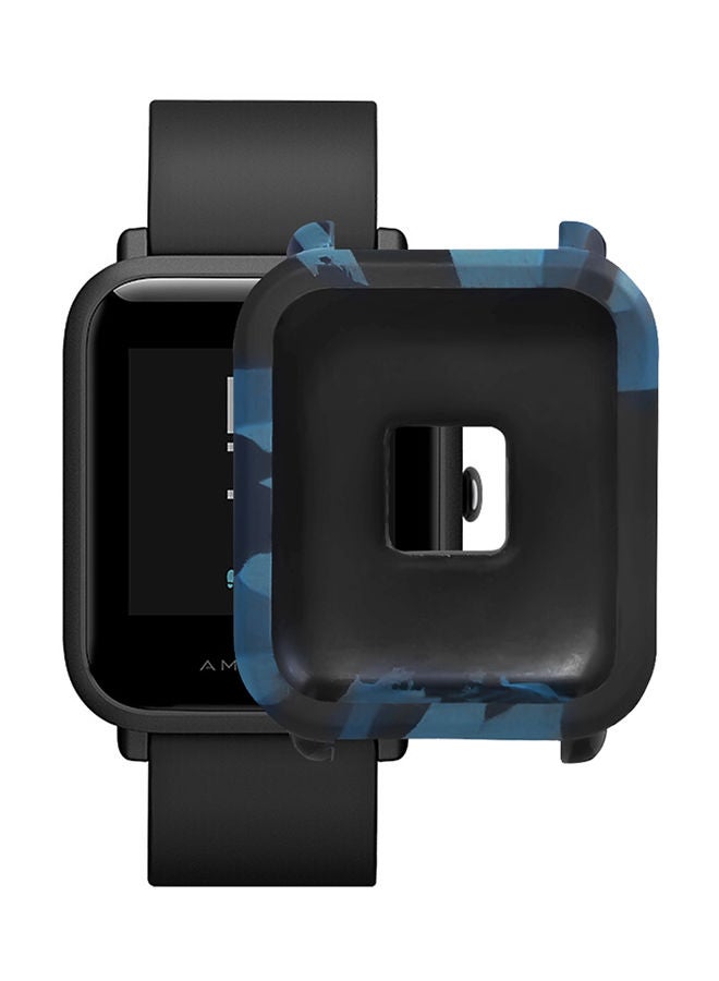 NIBEMINENT Smart Watch Cases Silicone Protective Shell Miband Black/Blue - Image 3