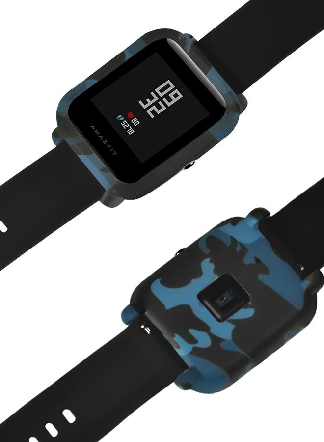 NIBEMINENT Smart Watch Cases Silicone Protective Shell Miband Black/Blue - Image 4