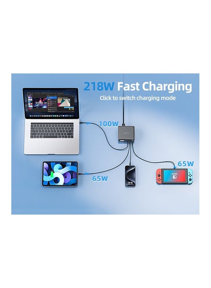 ACEFAST Desktop Power Station Z4 PD218W GaN (3xUSB-C+1xUSB-A) UK - Image 4