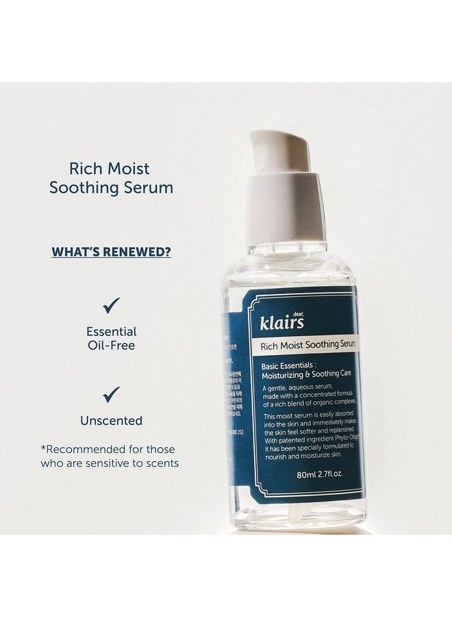 DearKlairs [Dear Klairs] Rich Moist Soothing Serum 2 7 Fl Oz 80 Ml Instant Absorption Nongreasy Hydration Cooling Basic Care Unscented Renewal - Image 4